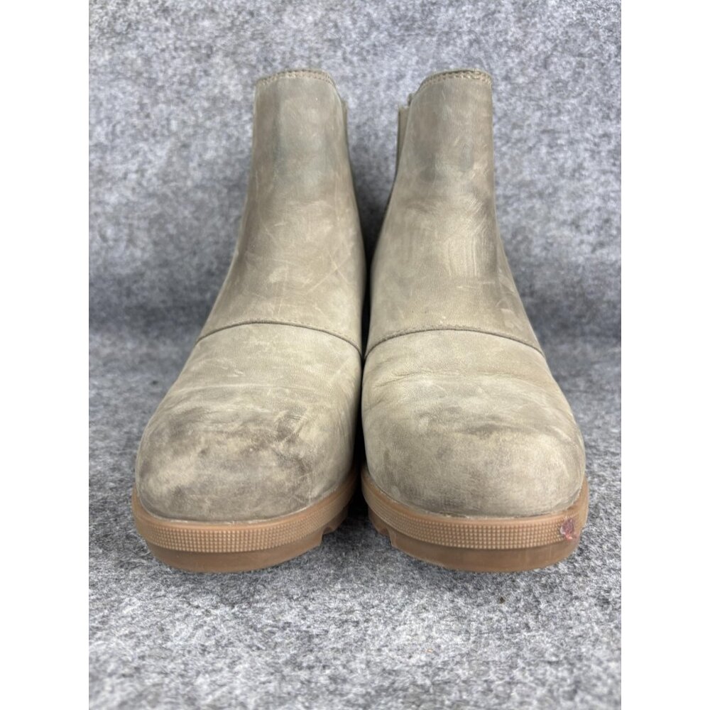 Sorel Boots Womens Size 8.5 Brown Leather Chelsea Wedge Lug Sole NL3754-297 - Picture 2 of 9